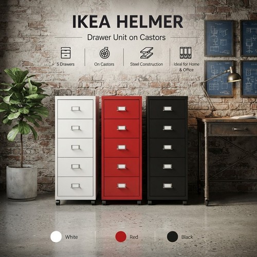 Ikea helmer metal drawer - metal,